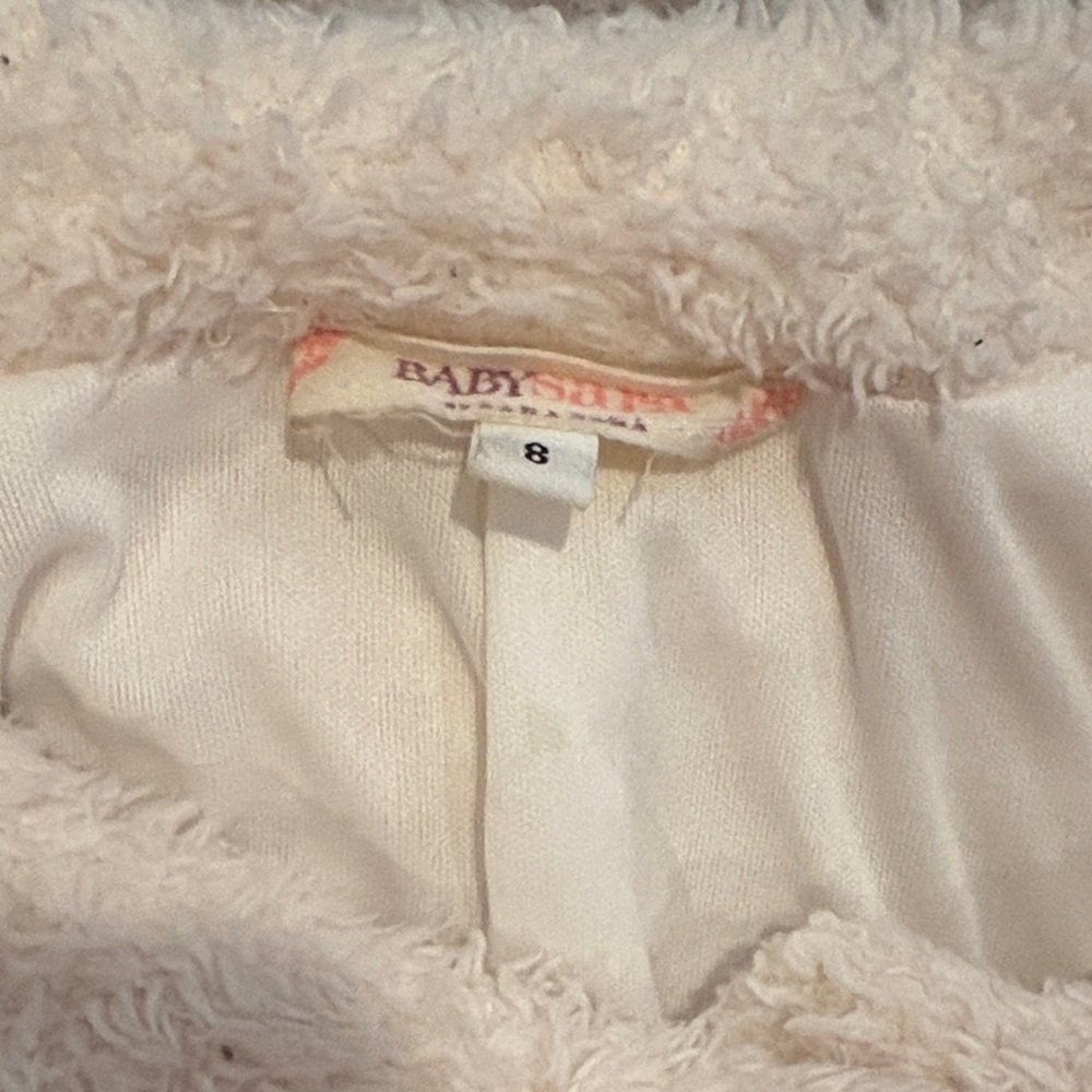Cream Fuzzy Ruffle Sleeve Jacket - Picture 11 of 11